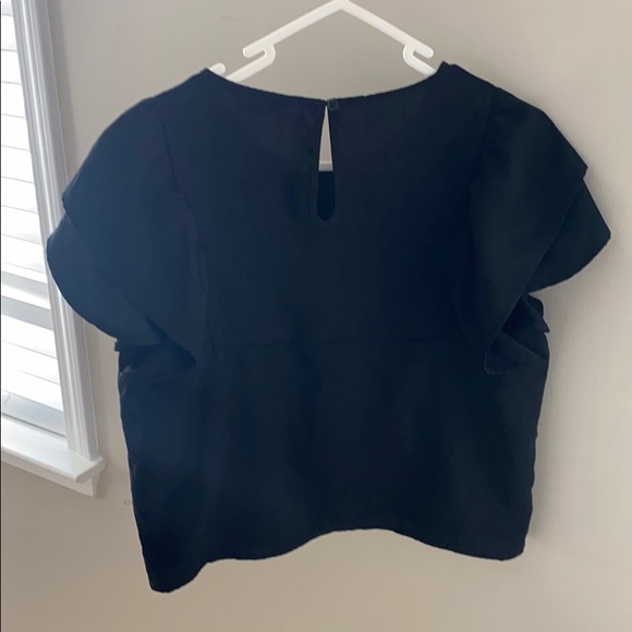 Black Ruffle Dress Top - Picture 3 of 3